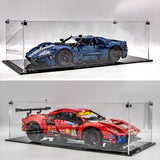 Acrylic Display Case for Lego® Technic 2022 Ford GT, Ferrari 488 GTE, and Porsche 911 RSR - sets 42154, 42125, and 42096 - Made in the USA