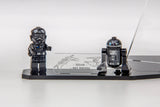 Acrylic display stand set for Lego® Mandalorian Fang Fighter vs. TIE Interceptor™ set 75348 - Made in USA