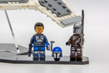 Acrylic display stand set for Lego® Mandalorian Fang Fighter vs. TIE Interceptor™ set 75348 - Made in USA