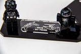 Acrylic display stand set for Lego® Mandalorian Fang Fighter vs. TIE Interceptor™ set 75348 - Made in USA