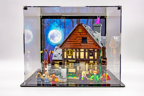 Acrylic display case for Lego® Disney Hocus Pocus: The Sanderson Sisters' Cottage set 21341 - Made in the USA
