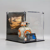 Display Case for LEGO BB-8 set 75452 | Star Wars BB8 Acrylic Case | Jakku Desert Background | Dustproof LEGO Star Wars Collector Display