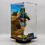 Display Case for LEGO® Star Wars Boba Fett™ 75455 | Acrylic Dustproof Display Case with UV Printed Desert Background | Collector Display