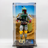 Display Case for LEGO® Star Wars Boba Fett™ 75455 | Acrylic Dustproof Display Case with UV Printed Desert Background | Collector Display
