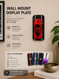 Wall Mount for LEGO Speed Champions | Personalized Display Plate | 100% Customizable | Fits 8-Stud Cars