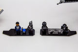 Acrylic display stand set for Lego® Mandalorian Fang Fighter vs. TIE Interceptor™ set 75348 - Made in USA
