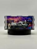 Acrylic Display Case for LEGO® Back to the Future Time Machine 77256 | Custom UV Printed Hill Valley Background | Dustproof Display