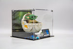 Acrylic display case for Lego® Grogu™ with Hover Pram set 75403  - Made in the USA