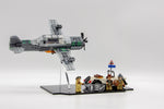Acrylic display stand for Lego® Indiana Jones ™ Fighter Plane Chase set 77012 - Made in USA