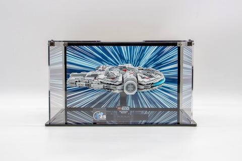 Stackable Acrylic Display Case for Lego® sets 75375 Millennium Falcon™, 75376 Tantive IV™, and 75377 Invisible Hand™