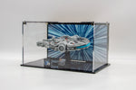 Stackable Acrylic Display Case for Lego® sets 75375 Millennium Falcon™, 75376 Tantive IV™, and 75377 Invisible Hand™