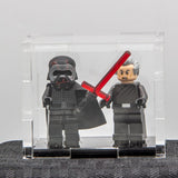 Clear and black acrylic LEGO minifigure display case