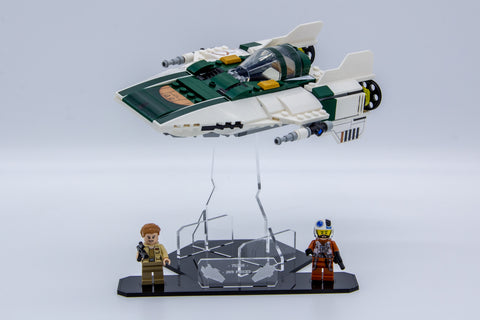 Acrylic display stand for LEGO® Resistance A-Wing Starfighter™ 75248 - Made in USA