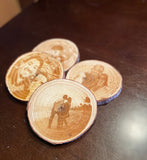Engraved Photo Coasters, Set of 4
