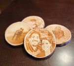 Engraved Photo Coasters, Set of 4