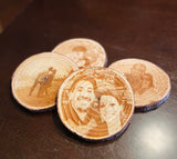 Engraved Photo Coasters, Set of 4
