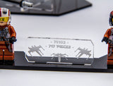 Acrylic display stand for Poe's X-Wing™ set 75102  - Made in USA